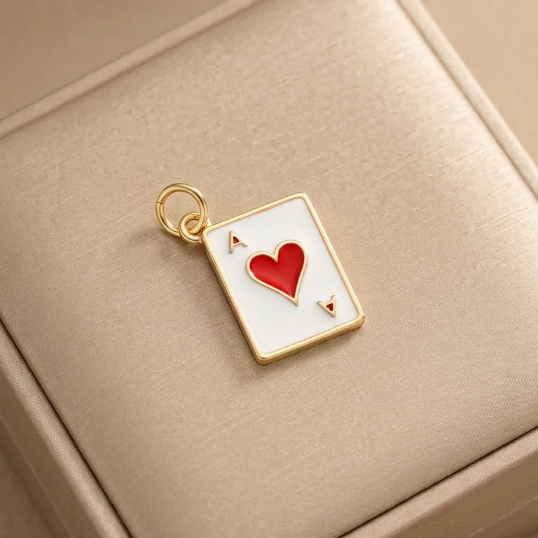 Dij. carta a corazon rodio 1,5cm - DRG808 - Foto 1